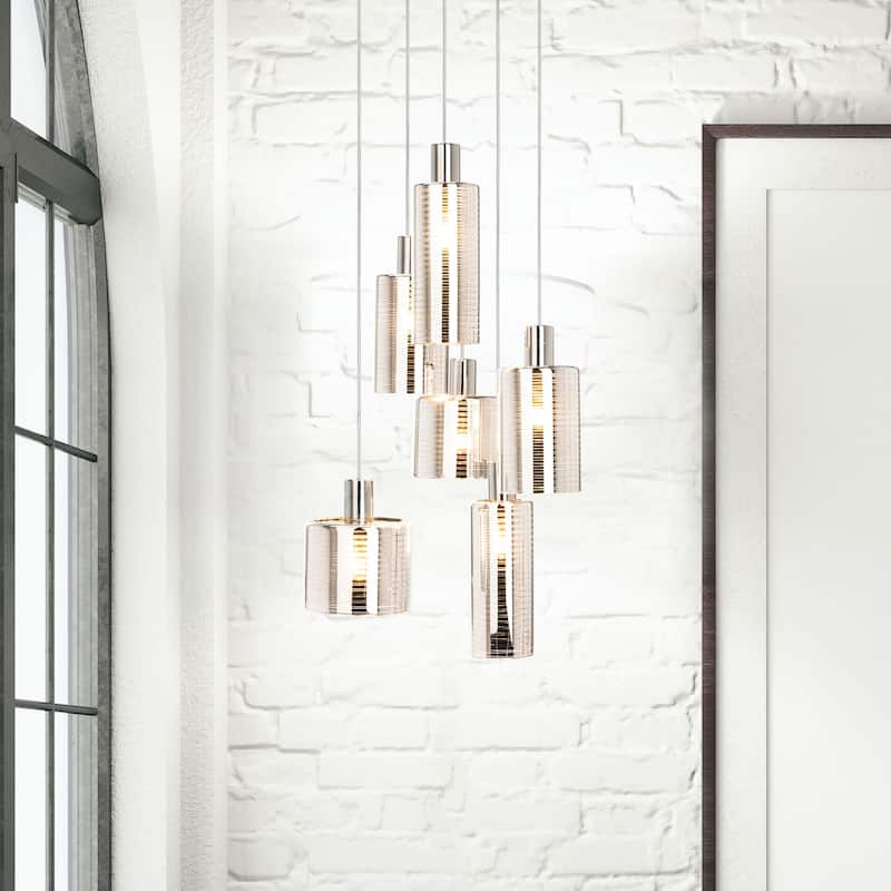 SAFAVIEH Lighting Narin Pendant - 19"x19"x34-84.5"