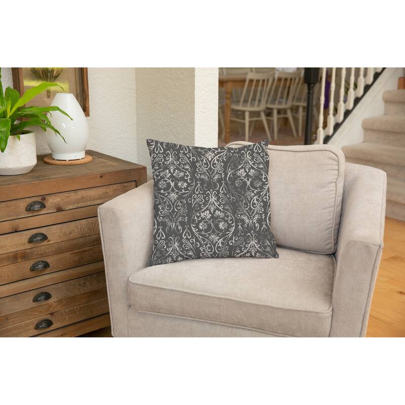 MOD DAMASK GREY Accent Pillow By Kavka Designs Bed Bath & Beyond