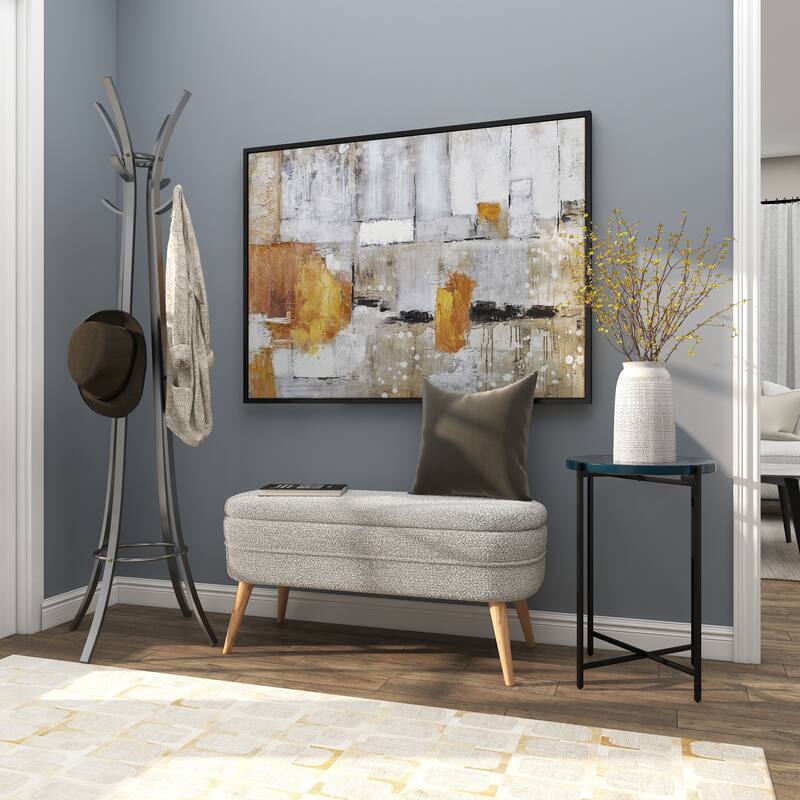 Gold or Black Metal X-Shaped Side End Accent Table with Textured Glass Tabletop