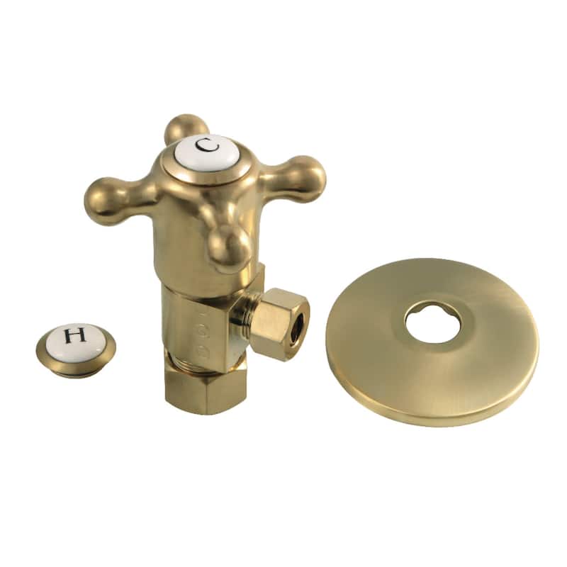 Kingston Brass 3-5/16" High Brass Angle Stop Valve - Brushed Brass