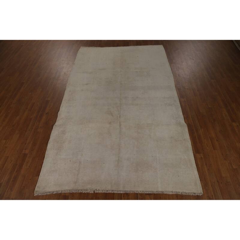 Distressed Tabriz Persian Vintage Rug Bedroom Handmade Wool Carpet - 6'6" x 10'4"