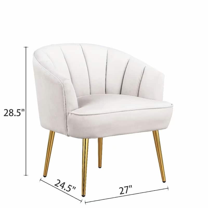 Morden Fort Velvet Accent Chair Slipper Chair