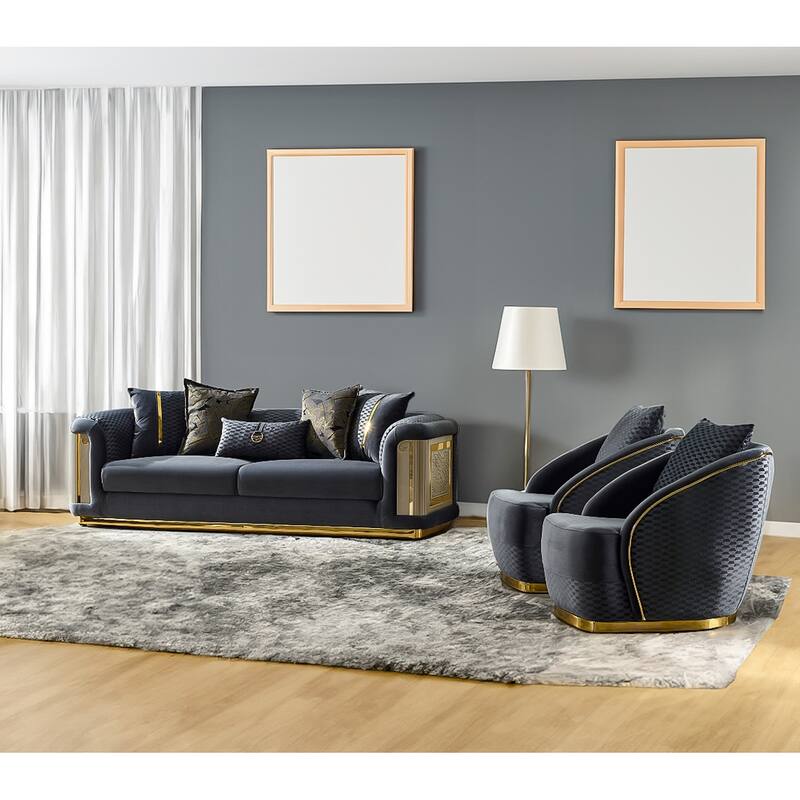 Evelance Modern Upholstered 93'' Velvet Pillow Back