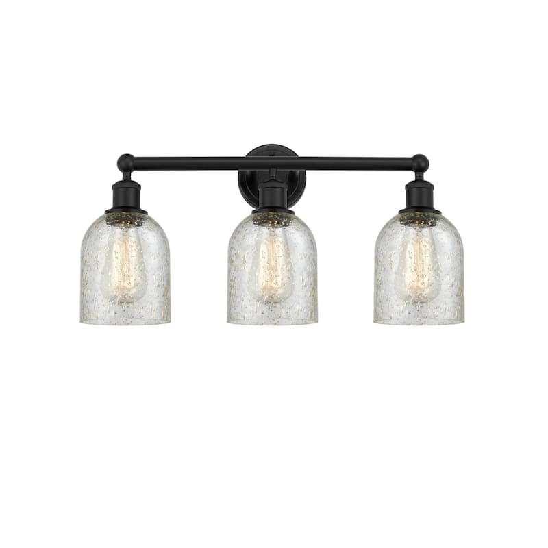 Innovations Lighting 616-3W-12-23 Caledonia Vanity Caledonia 3 Light - Matte Black / Mica