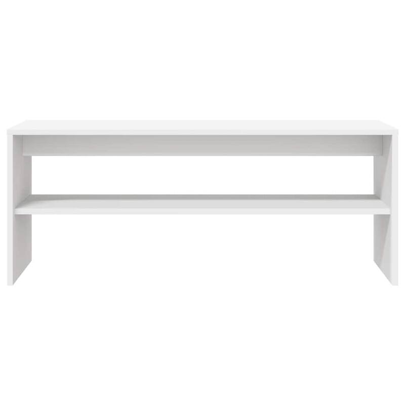 vidaXL TV Cabinet White Engineered wood 39.4 in x 15.7 in x 15.7 in - 15.7 x 39.4 x 15.7 in