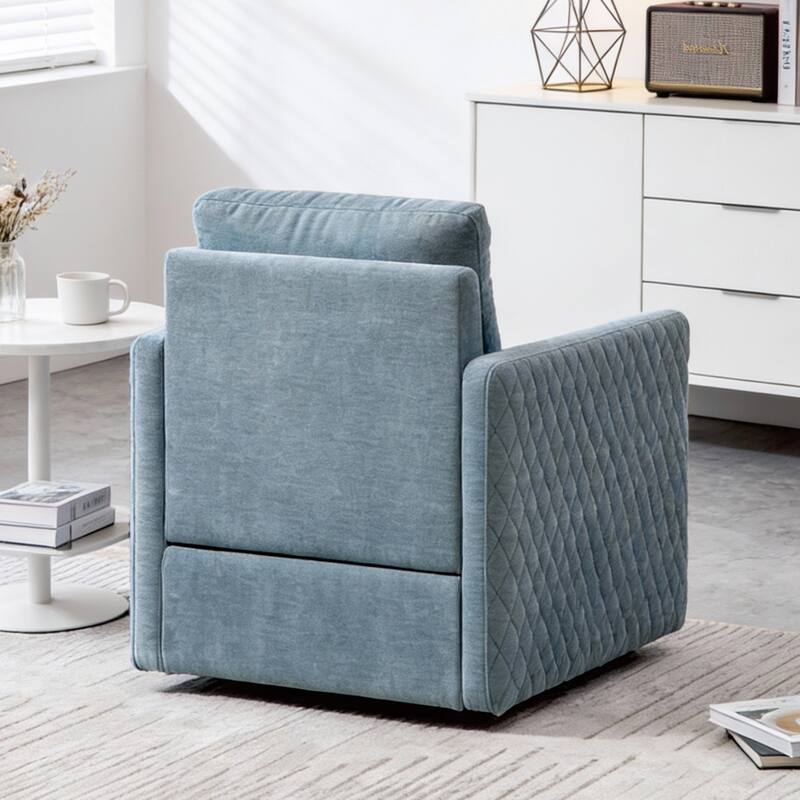 29.5"W Swivel Armchair with Hidden Storage,Club Chair Single Sofa with Pillow