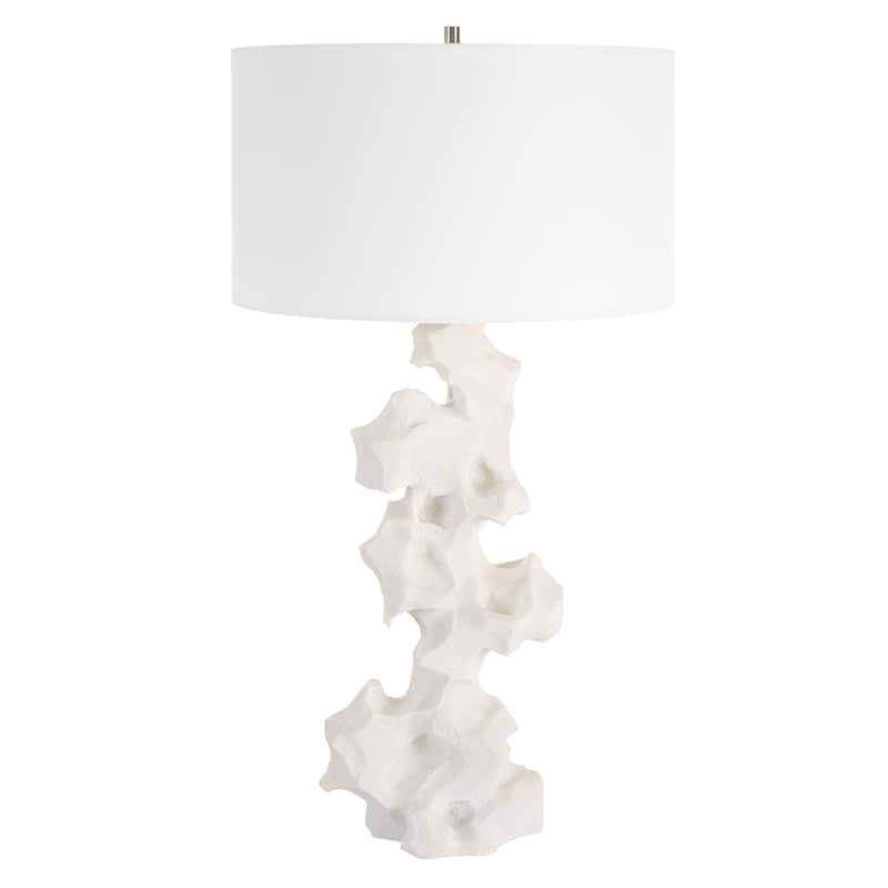 Uttermost Remnant White Marble Table Lamp - 17 W X 32 H X 17 D (in)