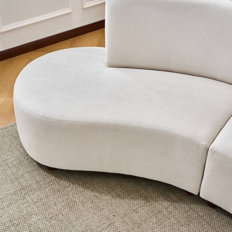 Christopher Knight Home - Luna Modern Upholstered Curved Sofa with Modular Design