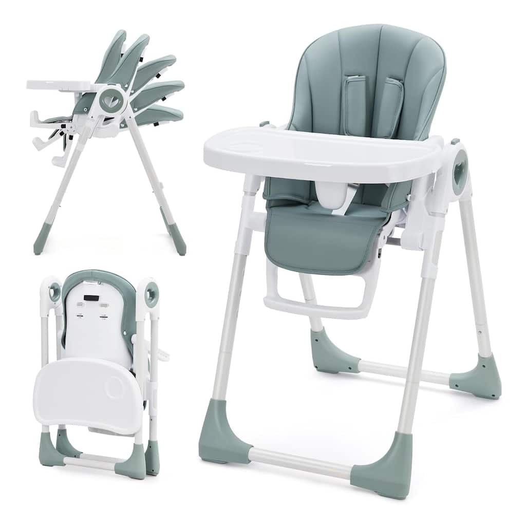 Lightweight Folding High Chairs for Babies and Toddlers 6-36 Months, Green