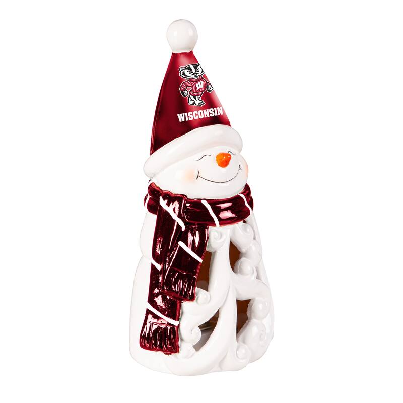 University of Wisconsin-Madison Snowman LED Garden Statuary, 8"