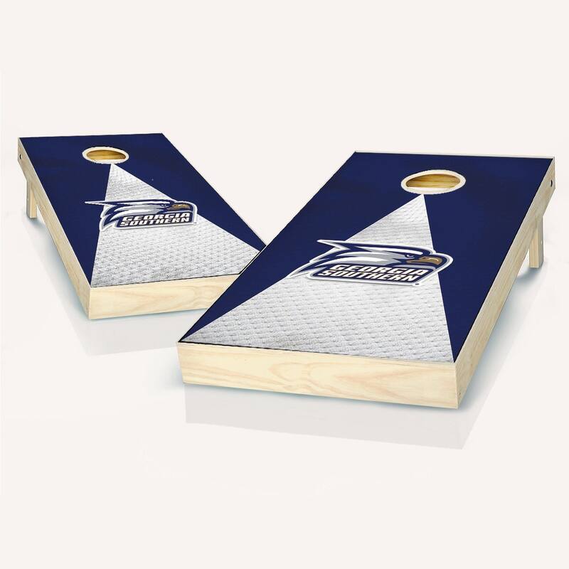 Georgia Southern Jersey Outdoor Cornhole Board Set - Include Case + Hole Lights