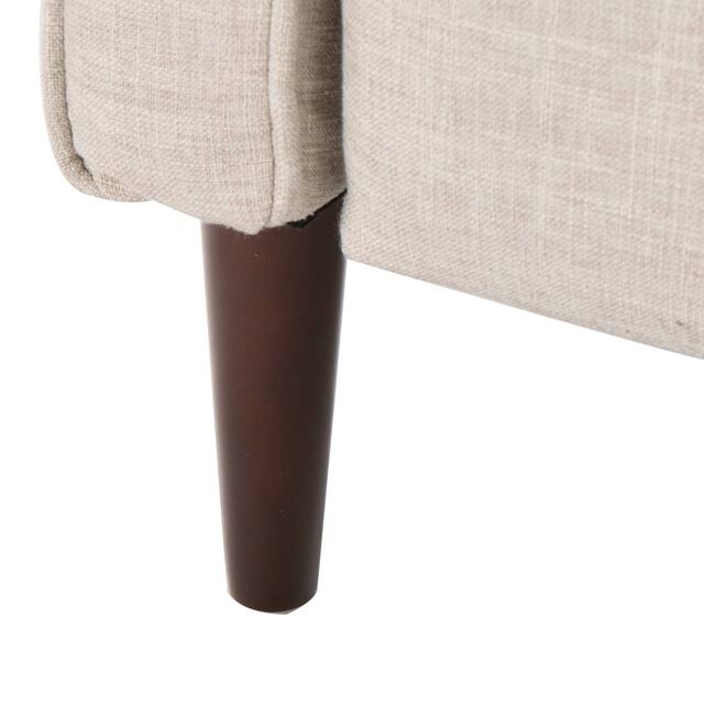 Mervynn Mid-Century Modern Button Tufted Fabric Recliner by Christopher Knight Home