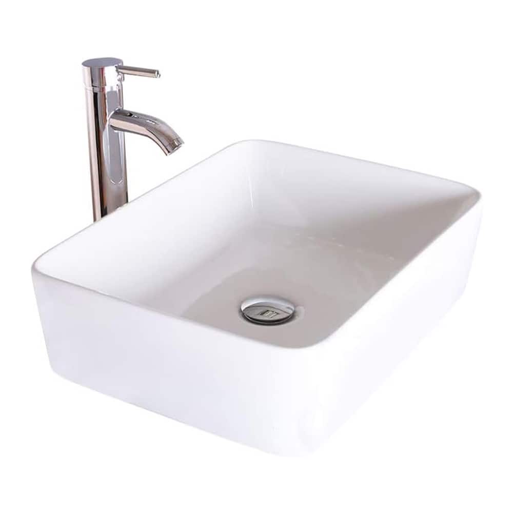 Eclife Artistic Vessel Sinks for Bathroom Vanity Tempered Glass Ceramic Basin