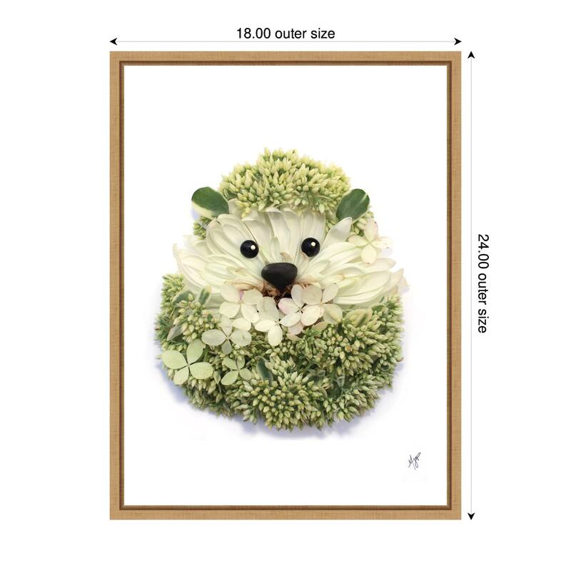 Kate and Laurel Hedgehog by Madeline Jeppesen Framed Canvas Wall Art Print