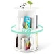 preview thumbnail 2 of 16, MDF Kids Rotating Bookshelf 8 Compartments 360-degree Swivel with Bunny Baffles - 16" L x 16” W x 25.5" H White