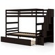 preview thumbnail 2 of 29, Multi-Functional Twin Over Twin Bunk Bed with Stairs and Storage Drawers