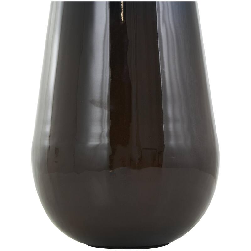 CosmoLiving by Cosmopolitan Metal Slim and Cone Geometric Vase with Handles (Set of 2) - Gold, Silver, Dark Gray, White, Black