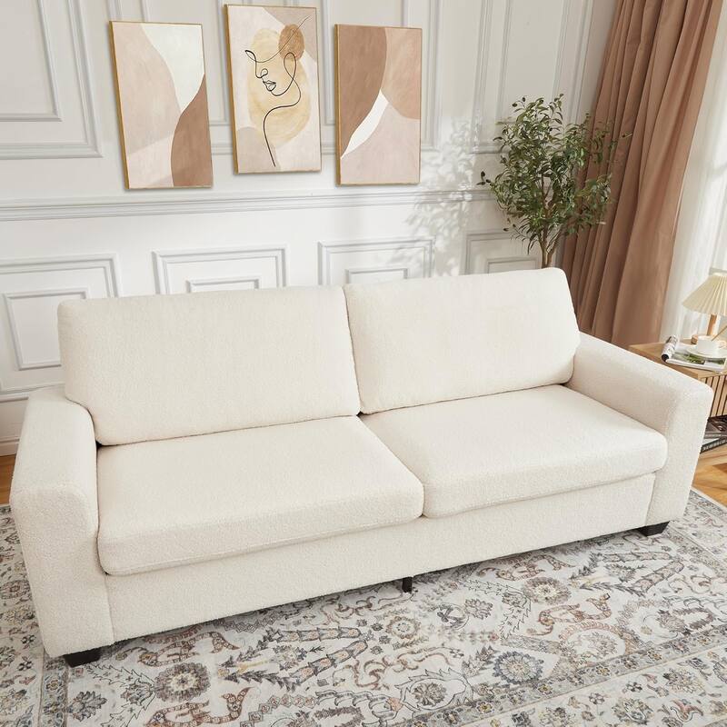 83 Inch Modern 3 Seater Sofa with Deep Seats, Comfortable Cloud Couch for Living Room