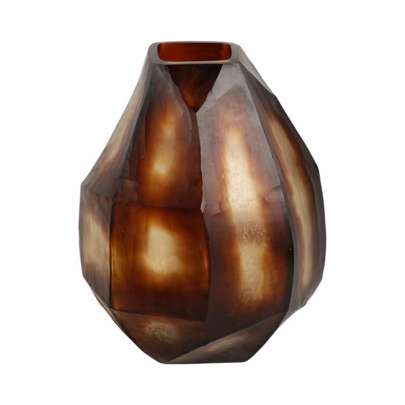 Geometric Glass Vase - Sculptural Flower Vase - for Home Decor