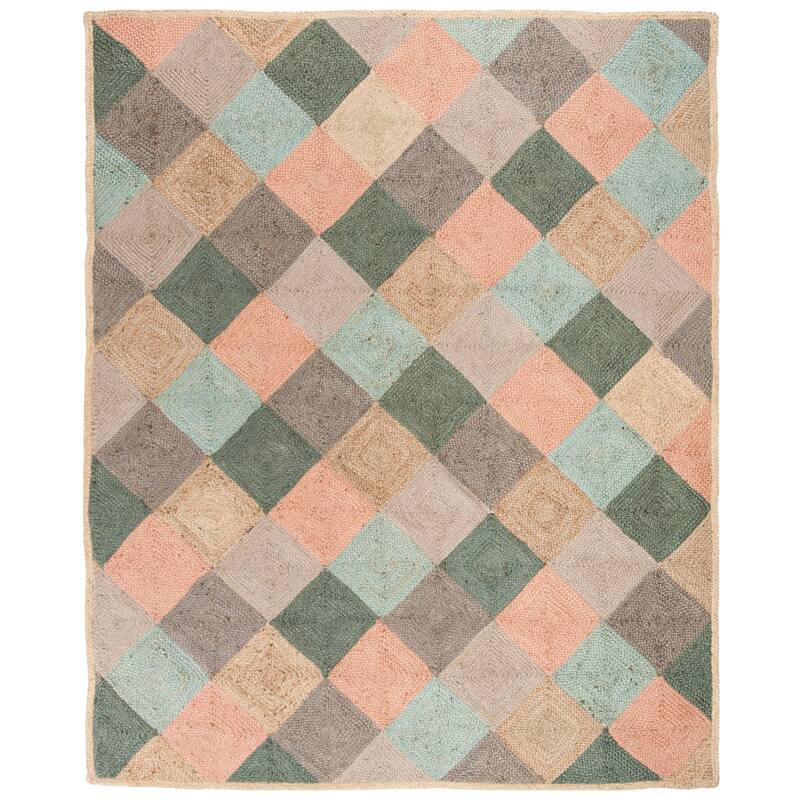 SAFAVIEH Handmade Natural Fiber Serin Diamond Jute Rug