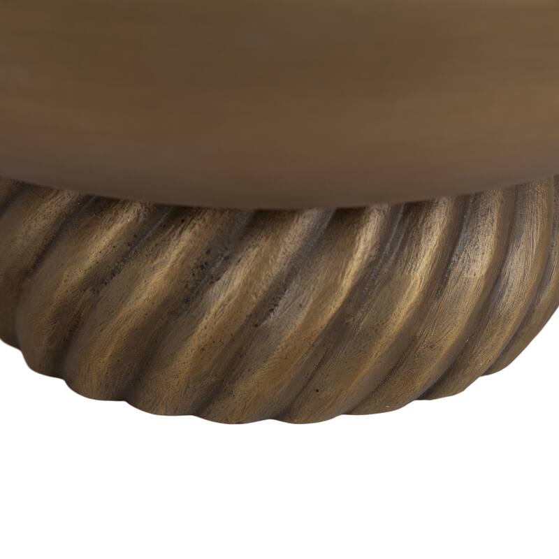 Kate and Laurel Trenza Round Footed Metal Bowl - 12" Diameter