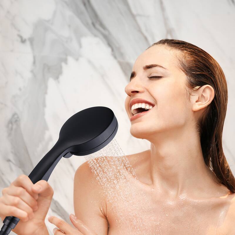 WOWOW 5-Spray 3.5 in. Wall Mount Handheld Shower Head