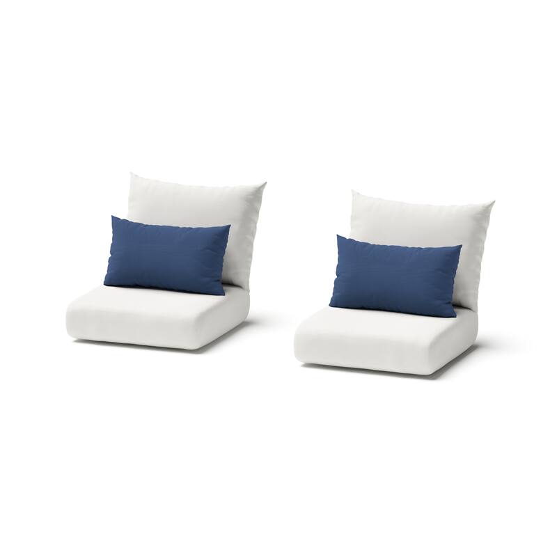 Milo Espresso 2 Piece Sunbrella Outdoor Patio Motion Club Chairs