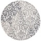 preview thumbnail 11 of 9, SAFAVIEH Pyramid Abhilasha Glam Rug 6'7" Round - Ivory Grey/Charcoal - Round