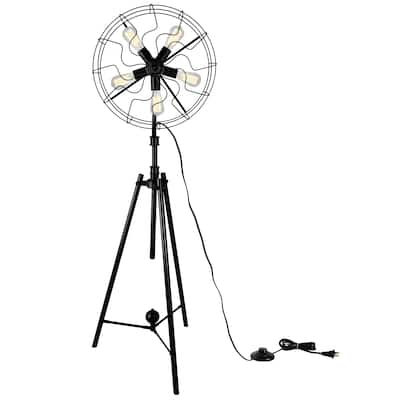 Pamela 5 Light Floor Lamp With Black Finish