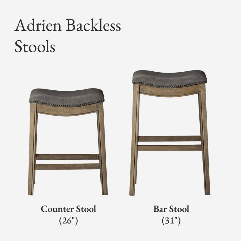 Maven Lane Adrien Saddle Kitchen Stool