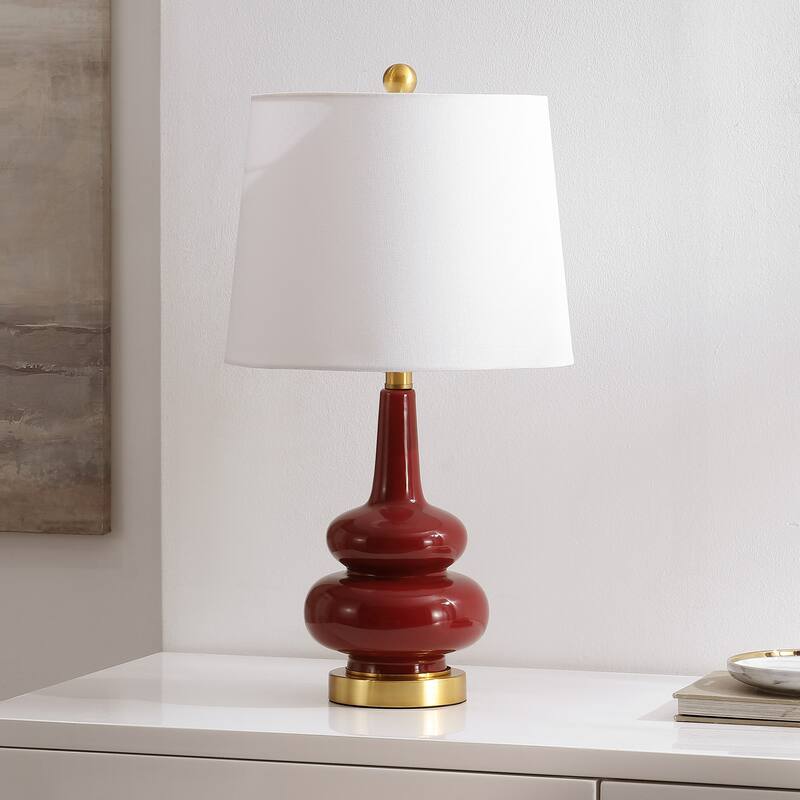 SAFAVIEH Evie 23-inch Ceramic Table Lamp (LED Bulb Included) - 13"W x 13"D x 23"H