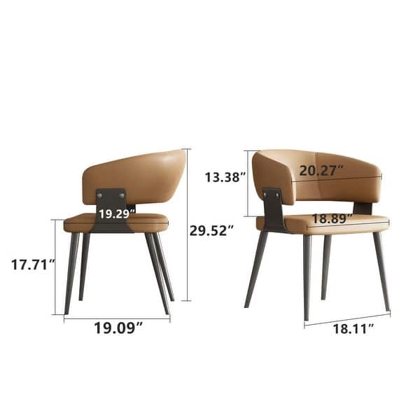 dimension image slide 0 of 3, Modern 2 Piece Chair Set Versatile and Elegant Chairs for Home and Office