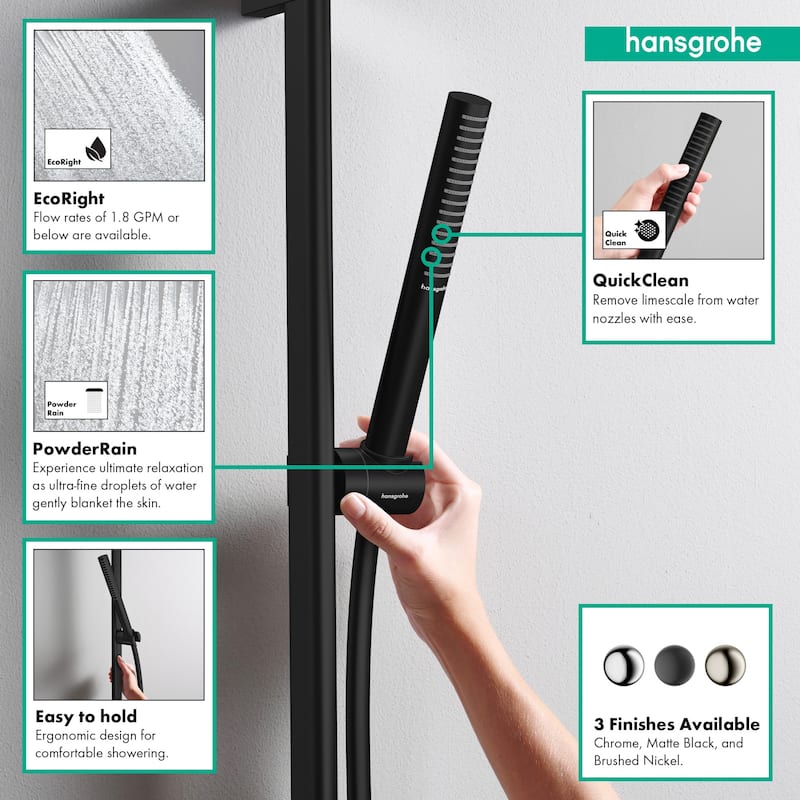 Hansgrohe 24372 Pulsify S 2.5 GPM Single Function Hand Shower Package - Chrome