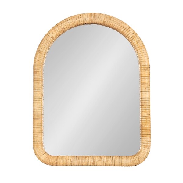 Kate and Laurel Rahfy Rattan Tabletop Mirror - 12x16 - Bed Bath