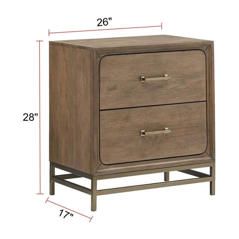 Magnussen Home Lindon Belgian Wheat and Coffee Bean Drawer Nightstand