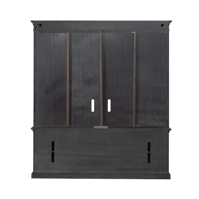 Paradise Valley Saddle Brown TV Entertainment Center with Optional Piers Shelves