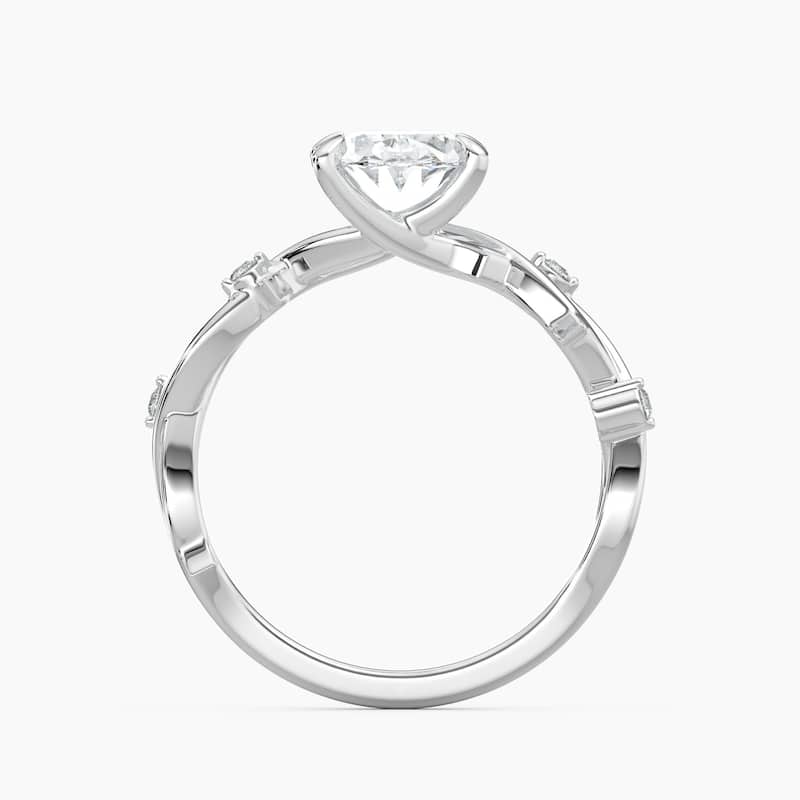 Auriya 14K Gold Lab Grown Diamond Oval Twisted Vine Engagement Ring 1.03 - 5.03ct. tw. (F-G, VS)