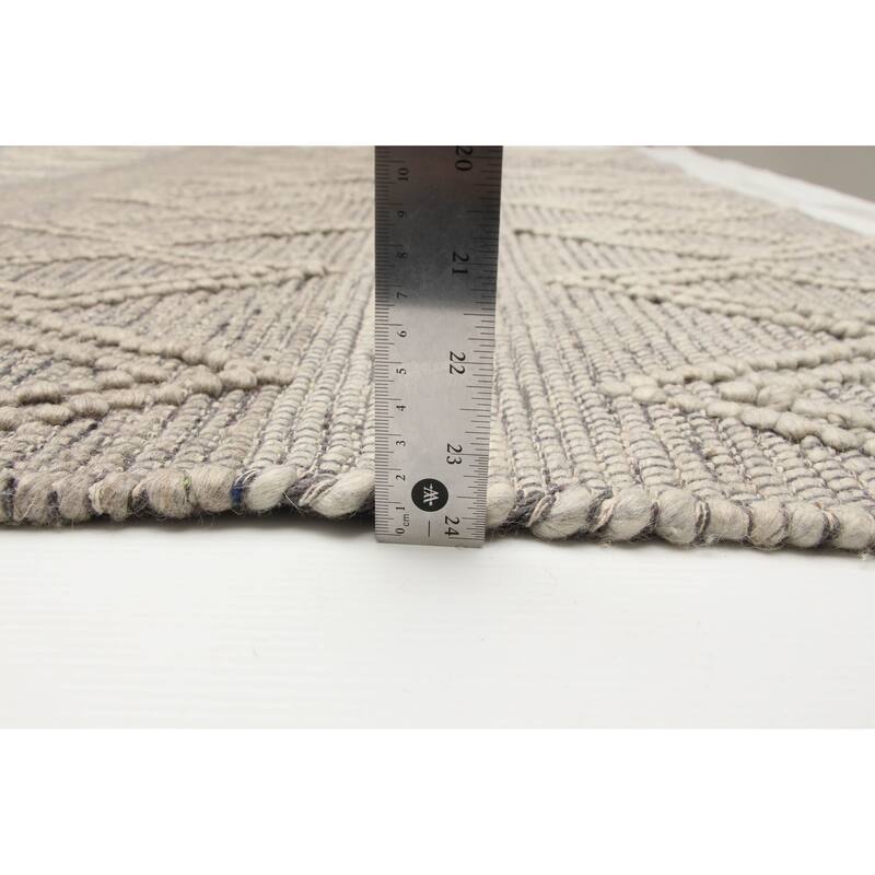 ECARPETGALLERY Braid weave Sienna Tan Wool Rug - 6'1 x 8'10