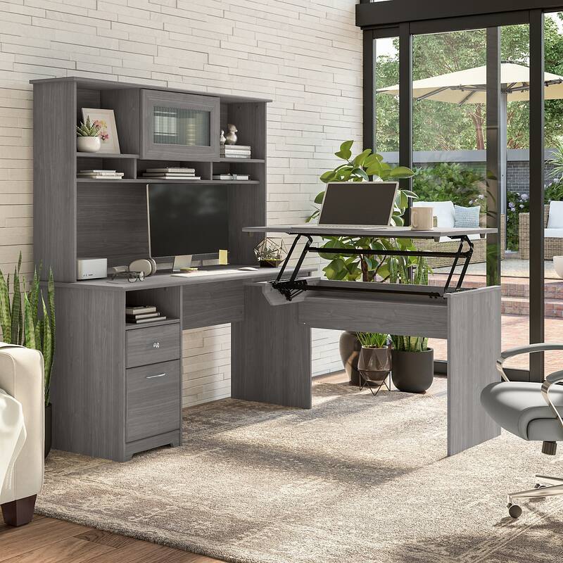 Cabot 3 Position Sit to Stand Desk Return by Bush Furniture