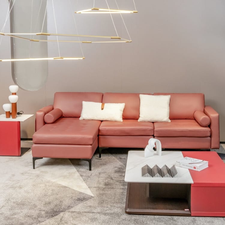 Modular L-shaped 3-Seat Sectional Sofa with Reversible Chaise and 2 USB Ports - 97" x 51" x 31.5" (L x W x H)