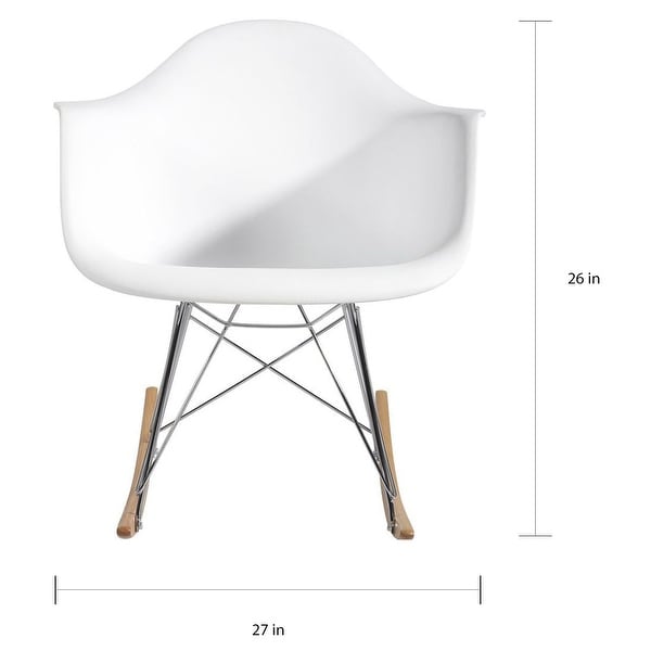Modern Molded Plastic Chair with Steel Eiffel Legs