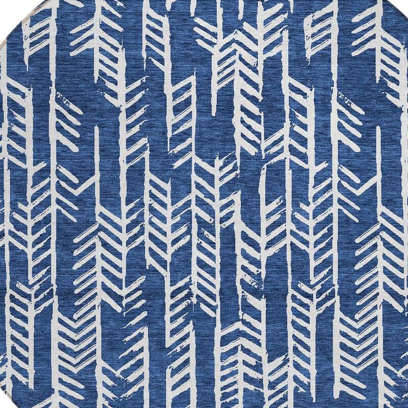 HomeRoots Tribal Transitional Rectangle Outdoor Rug