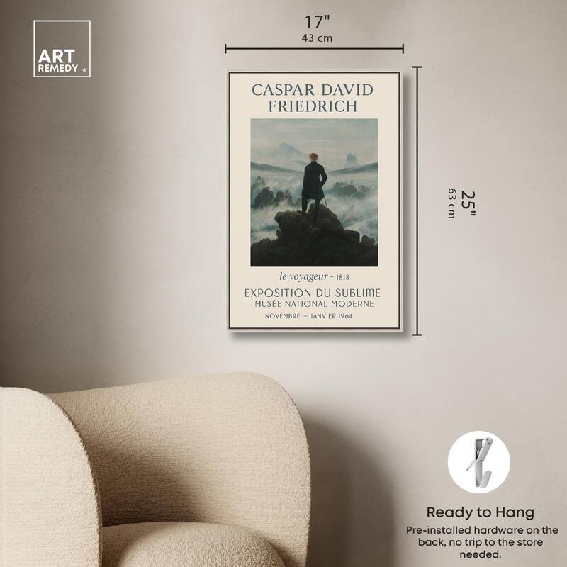 Wanderer Above the Sea of Fog Canvas by Art Remedy