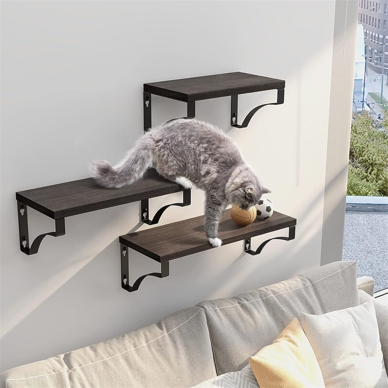 Wall Shelves Set of 3 - 16.4"D x 5.9"W x 0.7"H