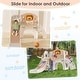 preview thumbnail 7 of 5, Beige Coffee Toddler Slide, Slide for Toddlers Age 1-3, Indoor Outdoor Backyard Playground Baby Slide Toy