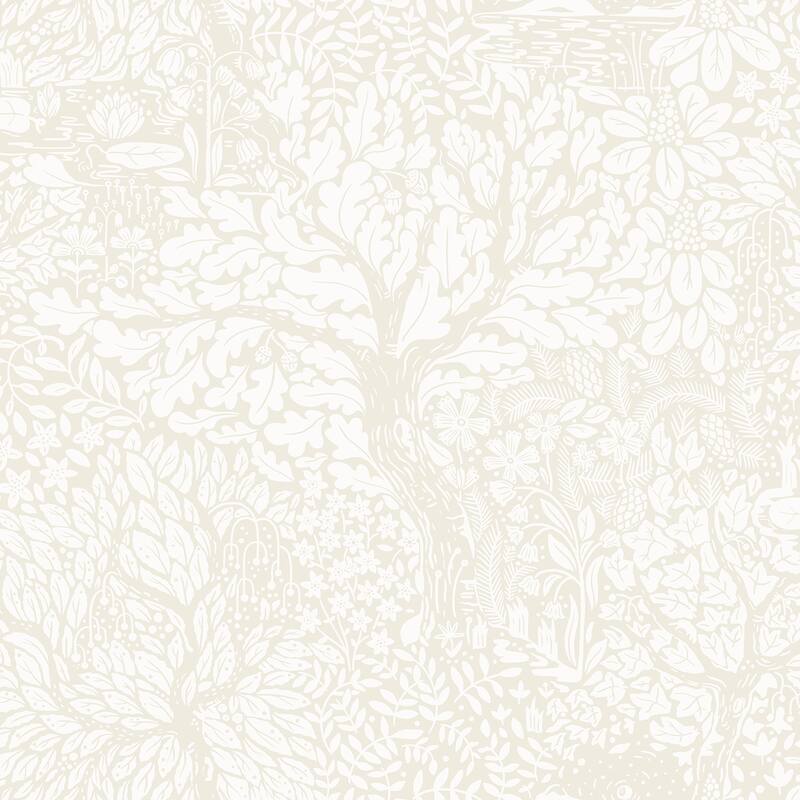 A-Street Prints Olle Cream Forest Sanctuary Wallpaper