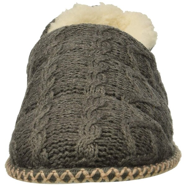 dearfoams cable knit bootie slippers