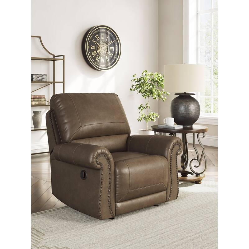 Signature Design by Ashley Shadsburne Brown Swivel Glider Recliner