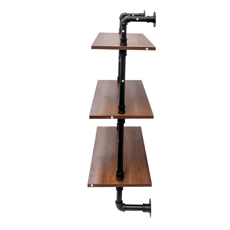 Industrial Pipe Shelf 3 Tier and 2 Tier Wall Mounted Shelves