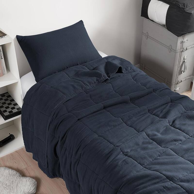 Dark Sky Reserve® - Bamboo Linen Comforter - Portugal Made - Nightfall Navy